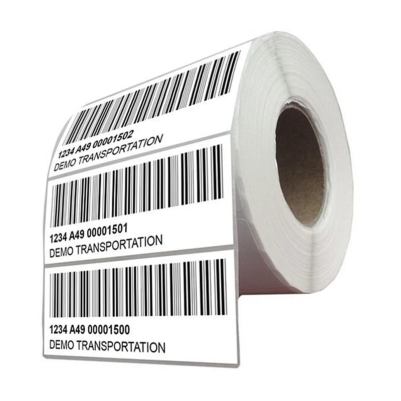 custom Serial number barcode label roll running water code label roll QR code label paper