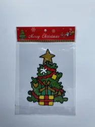Custom reusable washable TPE TPR silicone craft stickers  for kids children  christmas decoration