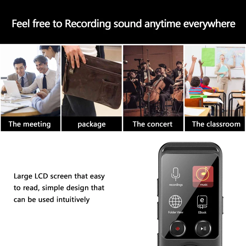 Full zinc alloy usb voice recorder electronic detective audio recorder 15 meter recording distance