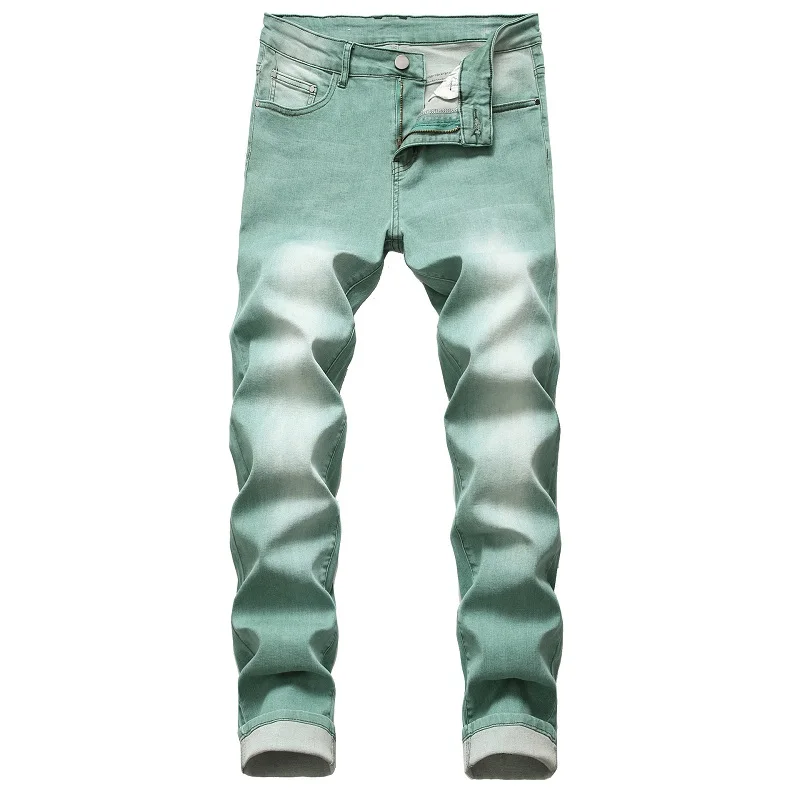 High Quality Men Jeans Green Color Style Army Green Skinny Jeans