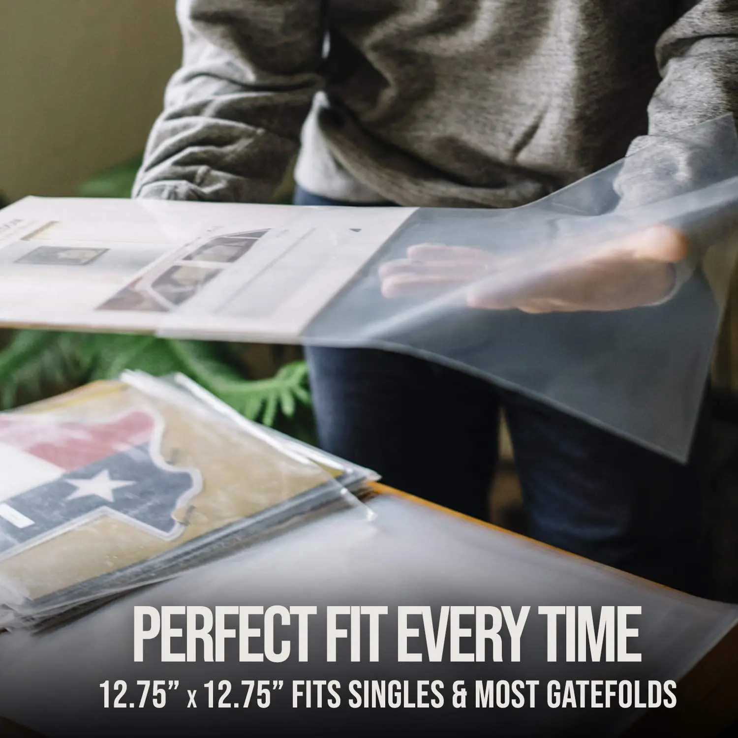 Eco Friendly Vinyl Record Sleeves [25 Pack] - Outer Album Covers With Premium Clarity for 12 Inch LPs