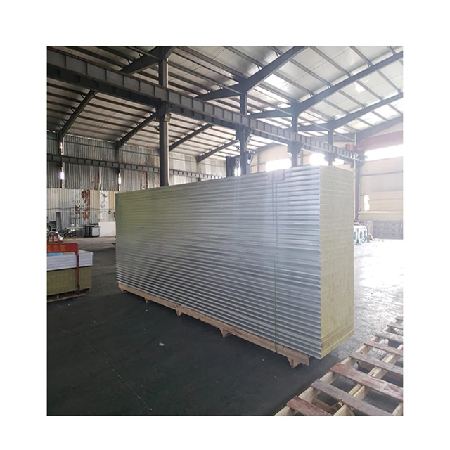 Fireproof 50 mm/75 mm/100 mm rock wool fireproof clean room wall panels for clean room project