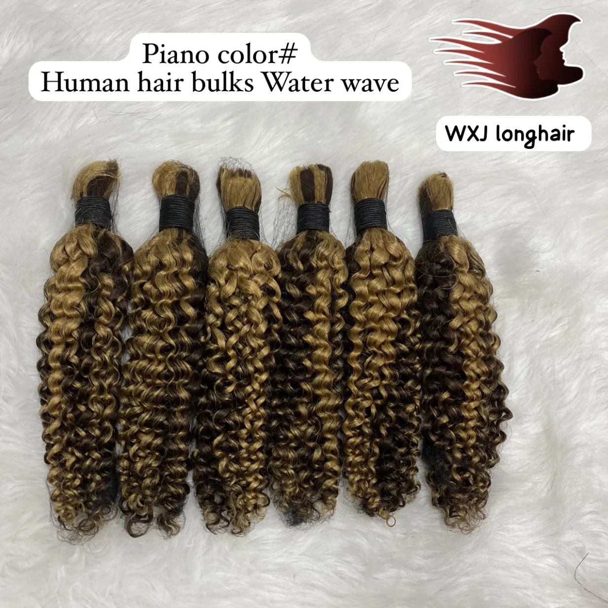 Water Wave Hair Human Hair Bulk for Braiding No Weft Braids Extensions Bundles Wet and Wavy Brazilian 1pcs/lot Hair Extention