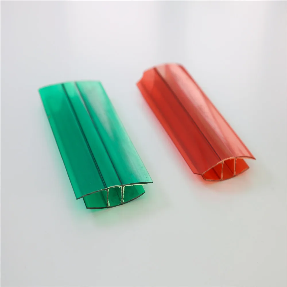 UV Co-extrusion waterproof roof pc sheet connection h & u plastic polycarbonate profiles