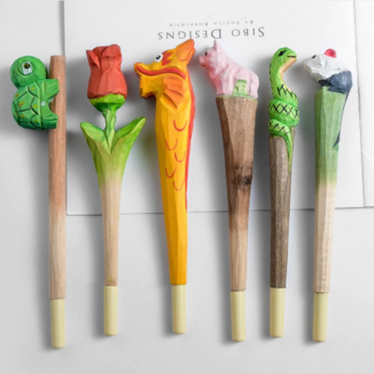 
 Оптовая продажа, высокое качество, дешевый подарок, деревянная шариковая ручка с цветами и овощами в подарок  