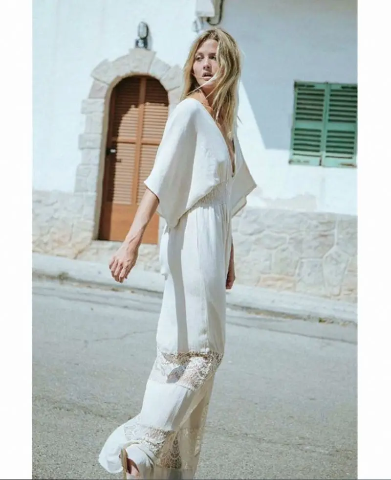 2022 одежда с длинным рукавом пляжные платья в богемном стиле женские с круглым вырезом с цветочным принтом длинное повседневное платье в богемном стиле с рукавами-кимоно