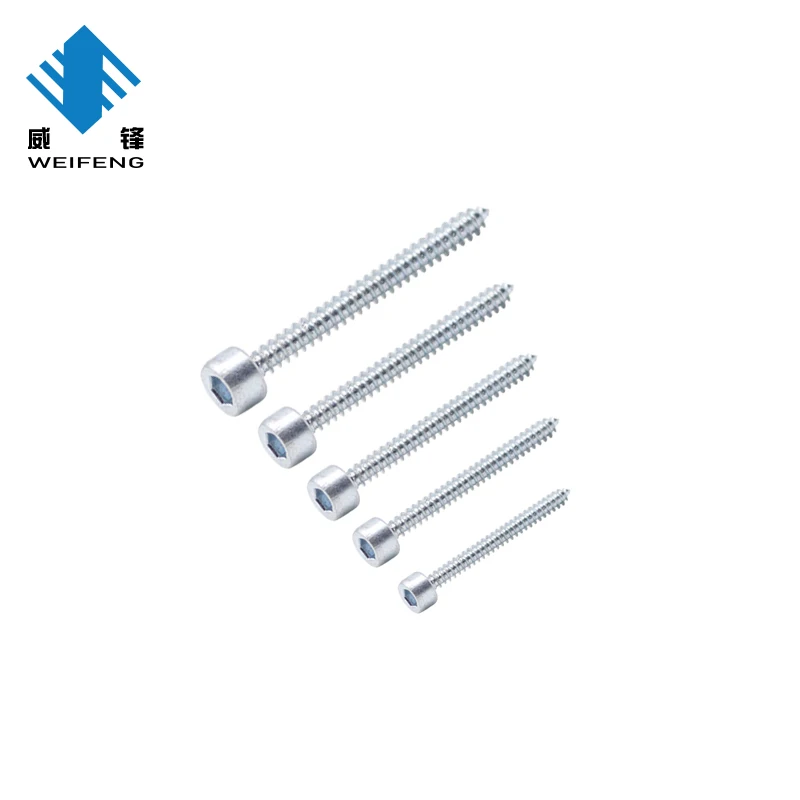 High Quality Flat Head Zinc Plated Hex Socket Head Screw M5 M6.3 M7 Furniture Confirmat Screw