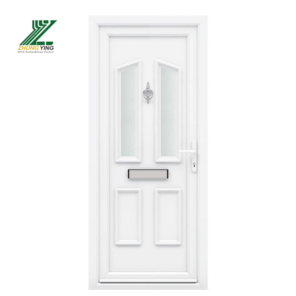 Waterproof Upvc Pvc Doors Upvc Plastic Interior Bathroom White Plastic Glass Doors