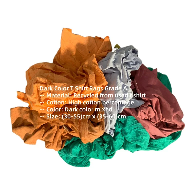 RTS 10kg 25kg compressed rags white color t shirt rags cotton rags for cleaning