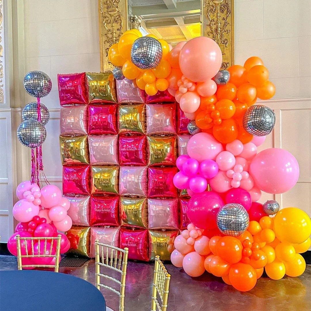 Pink Rosy princess theme Balloon Arch Garland kit for kid girl first 1 birthday baby shower Party Garden Anniversary decoration