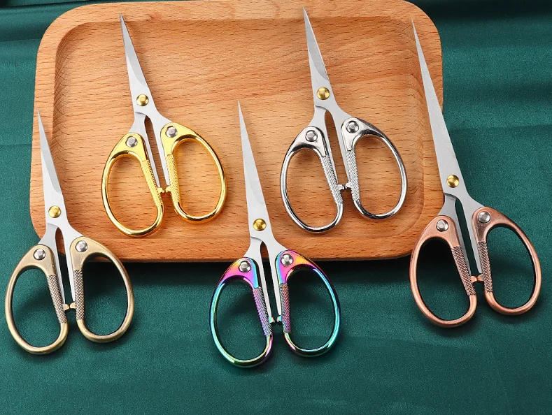 Office Stationery Small Scissors  Stainless Steel Zinc Alloy Cutting Paper Scissors Child Student Hand Scissors