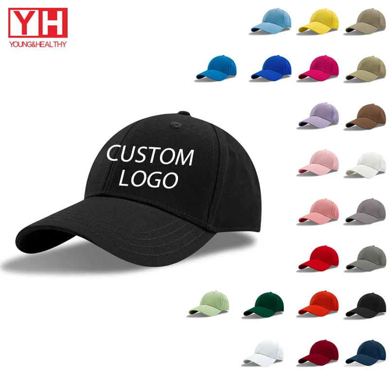 High Quality Adult Camping 6-Panel Embroidery Truck Peaked Embroidery Cap Cotton Custom Logo Hat