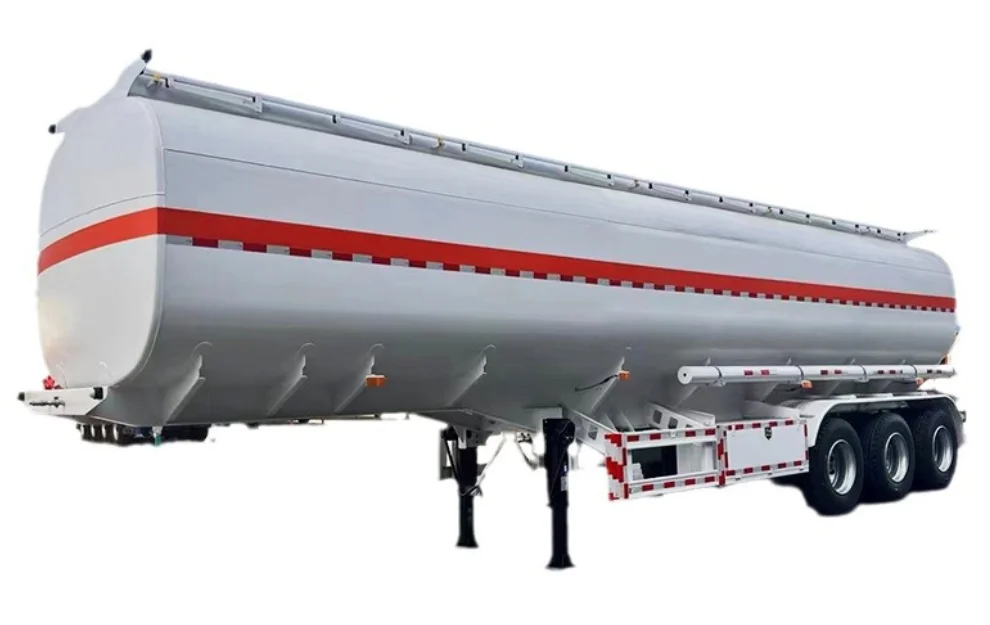 JINMA 3 Axle 42000l Diesel Oil Tanker Trailer Carbon Steel Fuel Tanker Semi Trailer For Guyana