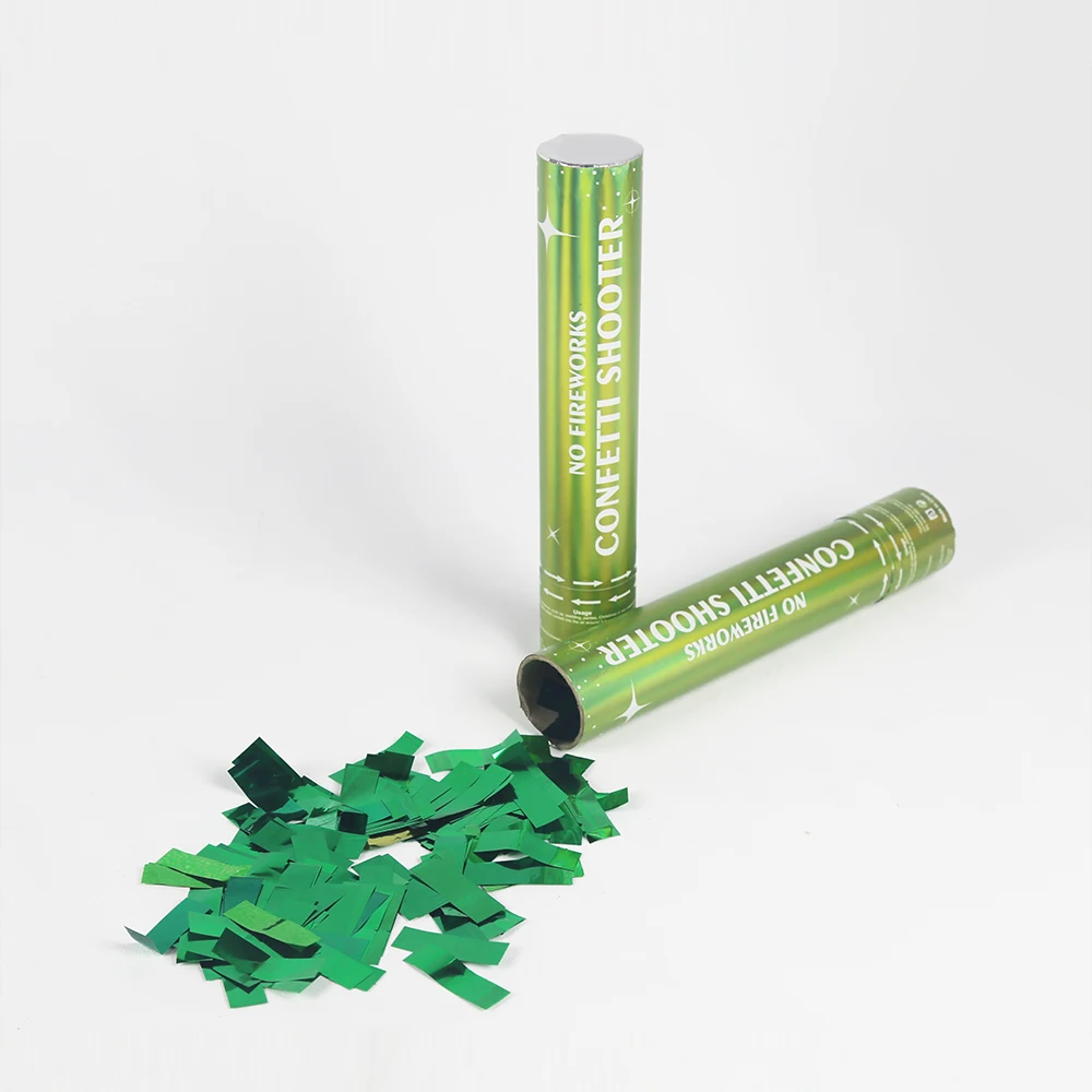 12 inch Green Confetti Shooter Football match Party Supplies confetti cannon Green theme  Club celebrations