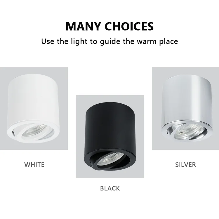 Super Brightness Home Office Lighting Black White Surface Mounted Led Ceiling Down Light