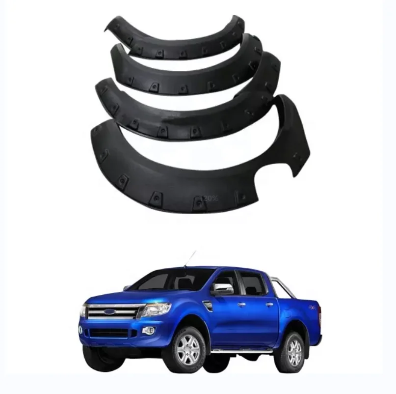 Double Cab Fender Flares Wheel Arch With Nuts Accessories fit for Ranger T6 2012 2013 2014