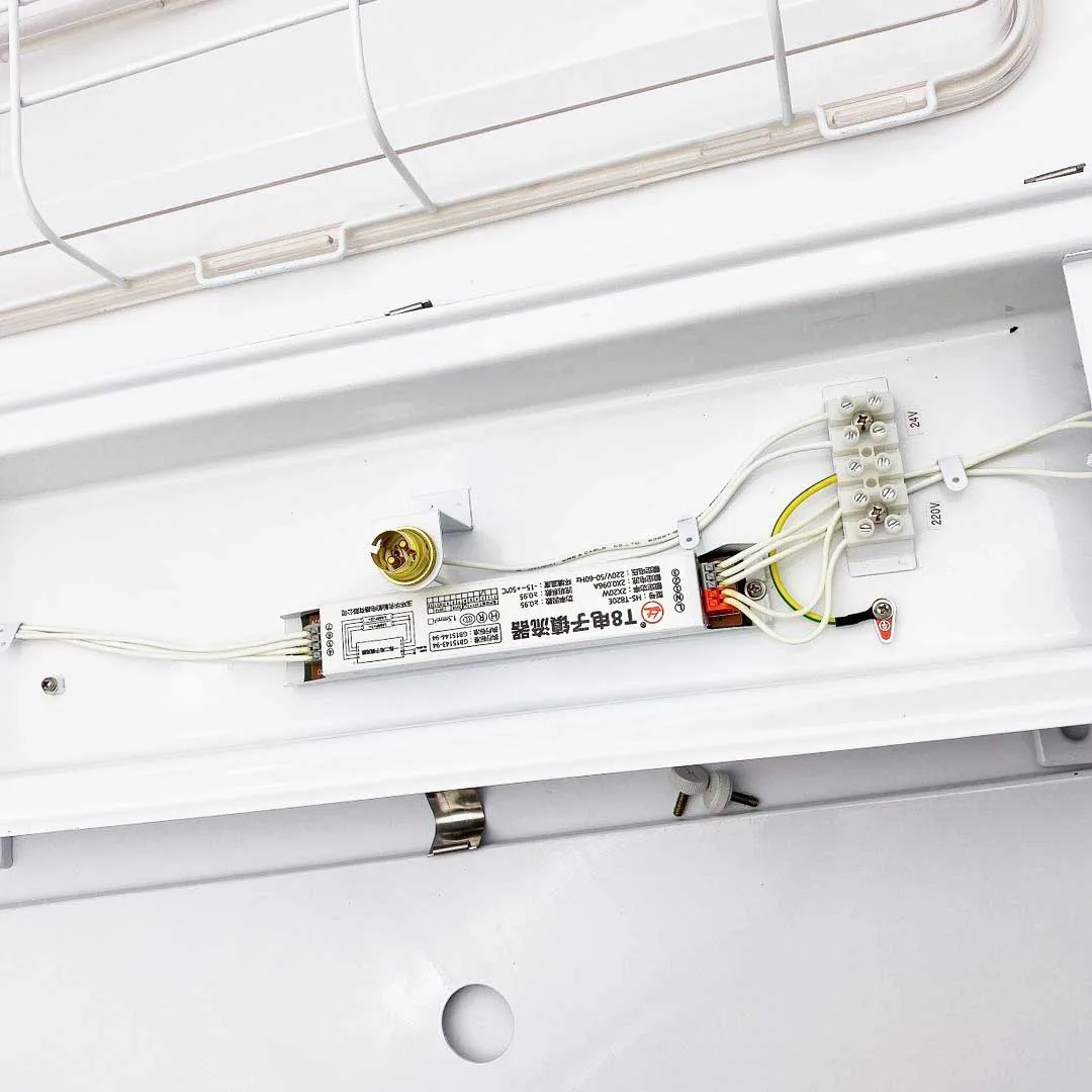 Outdoor t8 tube pendant waterproof 2 x18w marine fluorescent light with emergency lamp holder JCY22-2EF