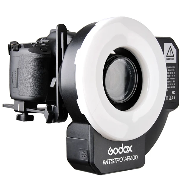 Godox AR400 Witstro Powerful  Ring Flash Camera Flash With Remote Control Bracket Integrated Lithium Battery Flash