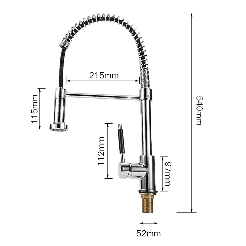 360 Degree Rotatable Kitchen Fan Faucet Sprayer Kichen Faucet Single Handle Hot Cold Water Graphic Design Pull Down Brass Body