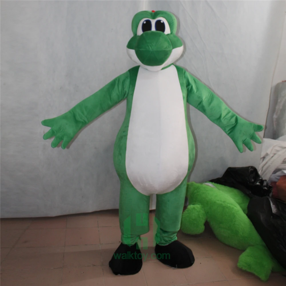 Green Dinosaur Yoshi Dragon Mascot Costume for Adults Halloween Carnival Party Event