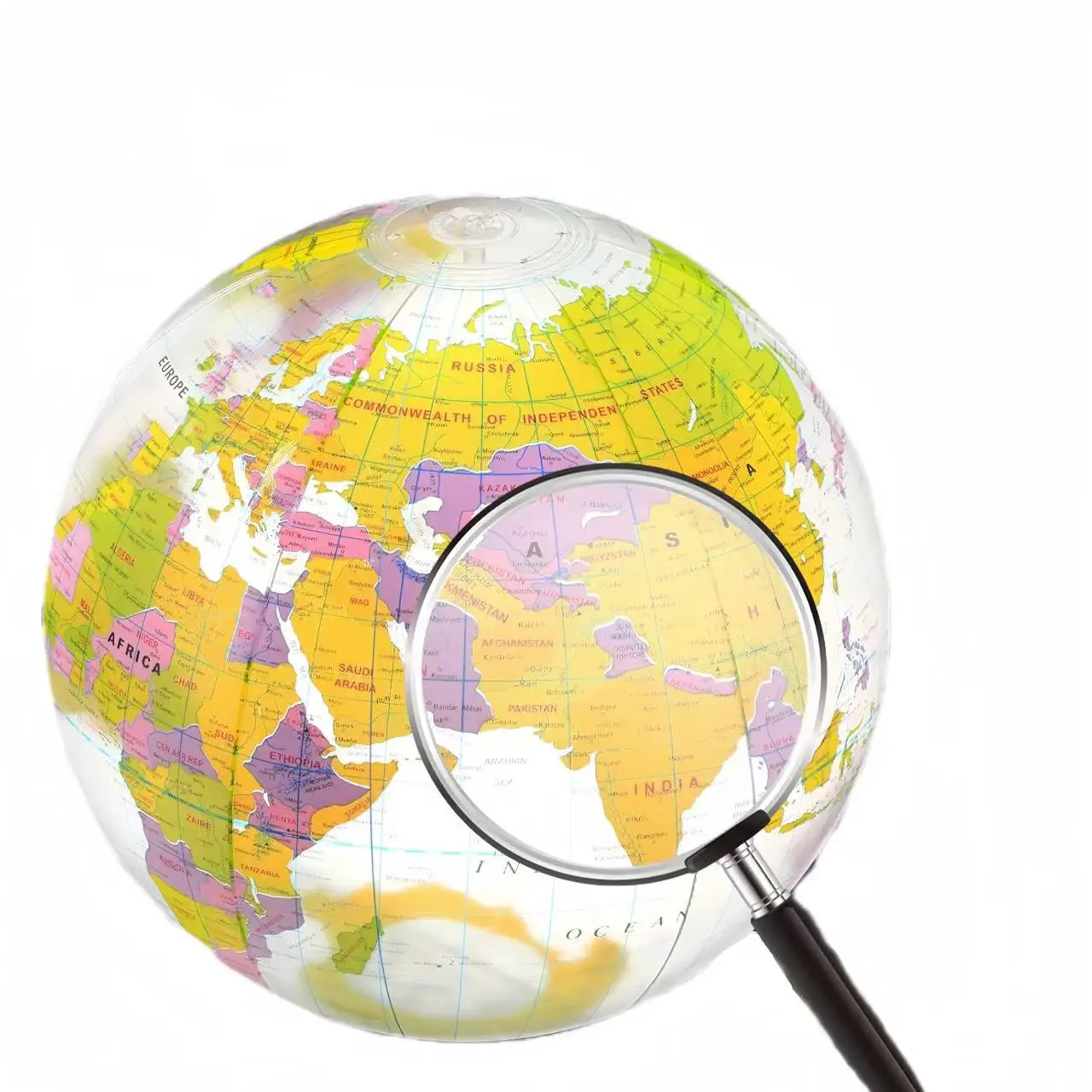 40cm Beach Pool Party Supplies Inflatable Globe Wholesale PVC Compressible Material Inflatable Balloon