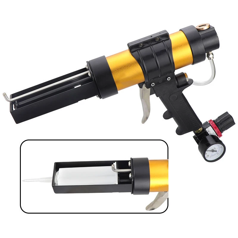 Pneumatic 50ml Air Dispensing Cartridge Gun for 1: 1 AB Plastic Tube