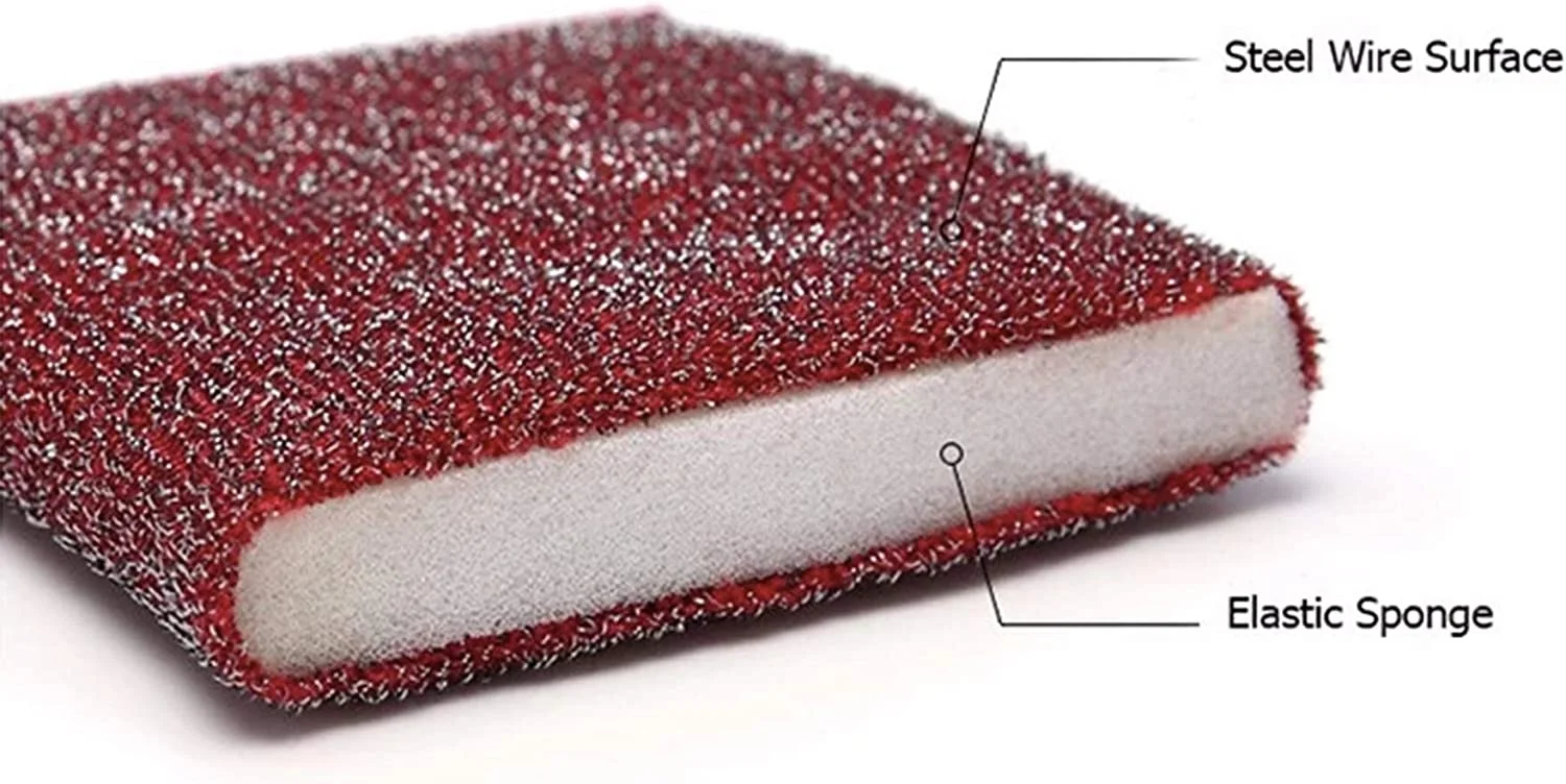 High quality Wire Net eco-friendly Kitchen Cleaning Sponge Scrubber power sponge