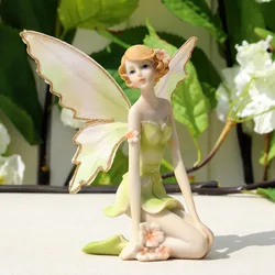 Custom factory Fairy Garden Supplies Polyresin Fairies Figurines Resin Fairy Sculpture For Birthday Gift