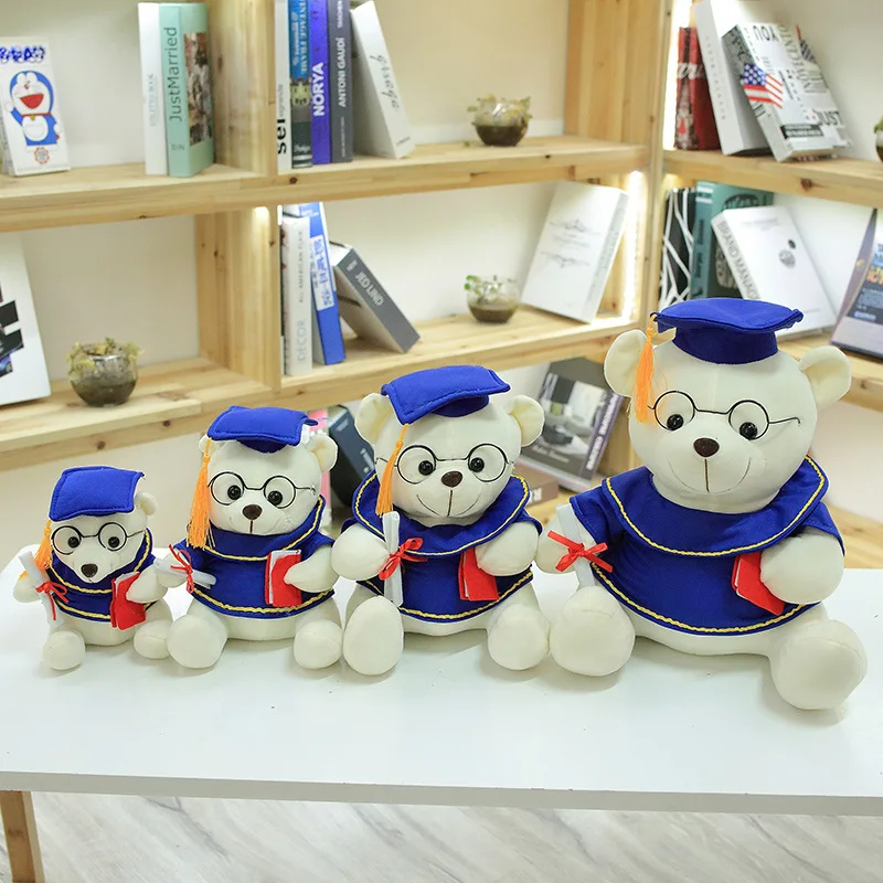 Cute Dr. Graduation Bear Plush Toy Stuffed Soft Kawaii Teddy Bear Animals Dolls Gifts for Kids Girls Dropshipping Unisex 10 Pcs
