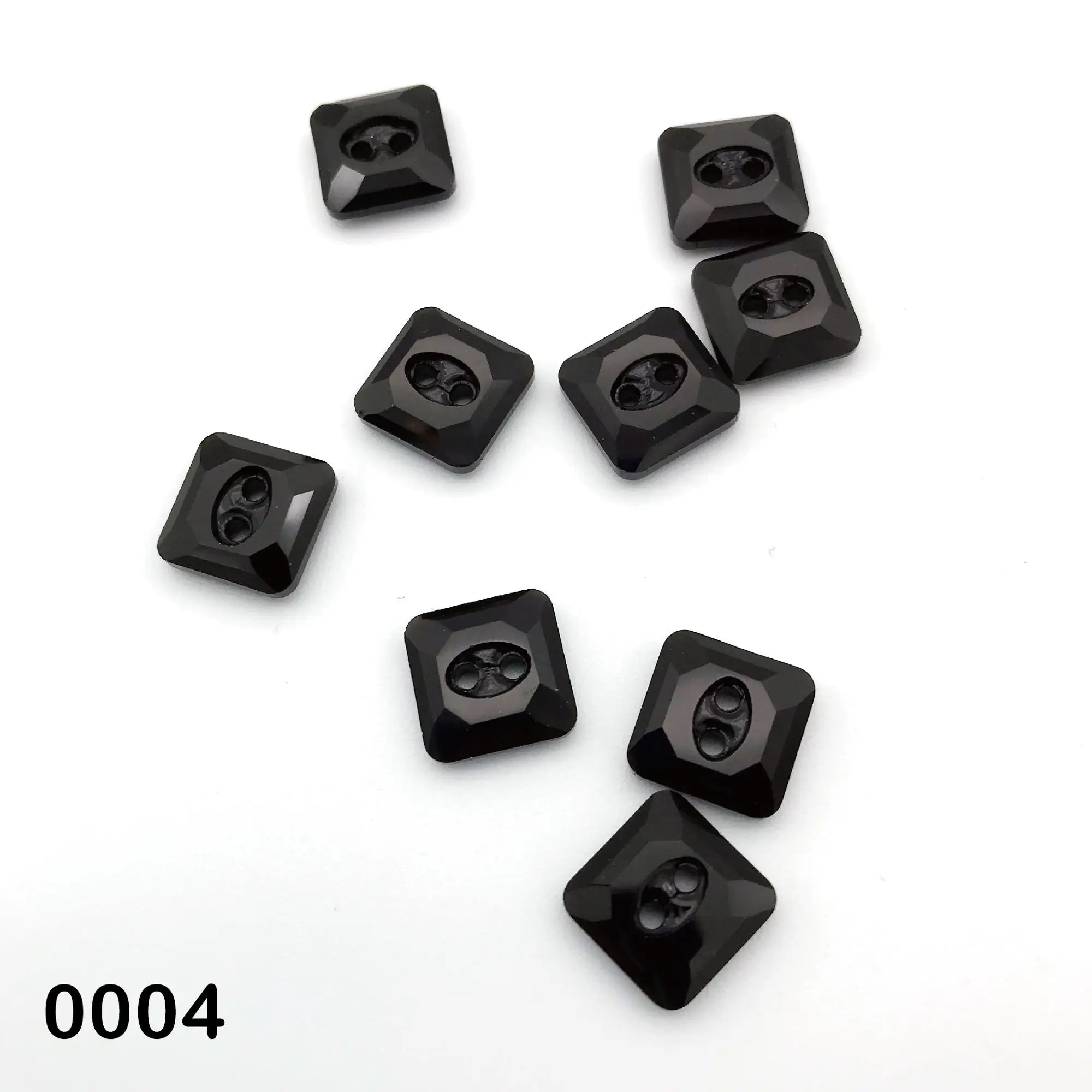 10mm two holes rhinestone crystal square glass buttons