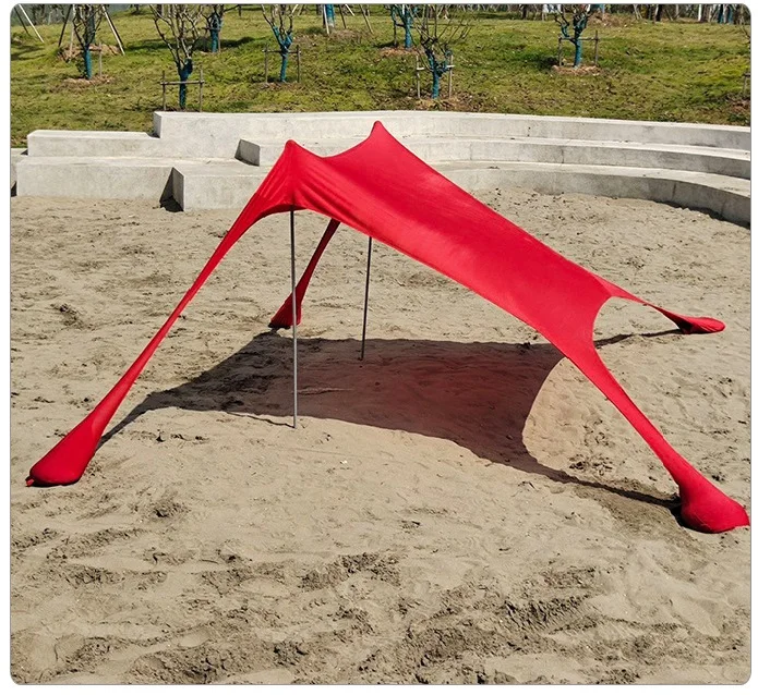 Portable beach canopy for sun protection shading, and cooling shantytown canopy for quick folding tents beach, sun shelter