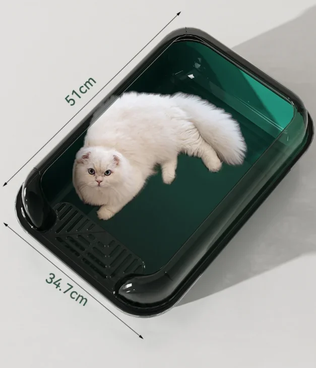 2024 New Cat Litter Box Light Luxury Style Large Litter Box Anti-Splash Cat Toilet