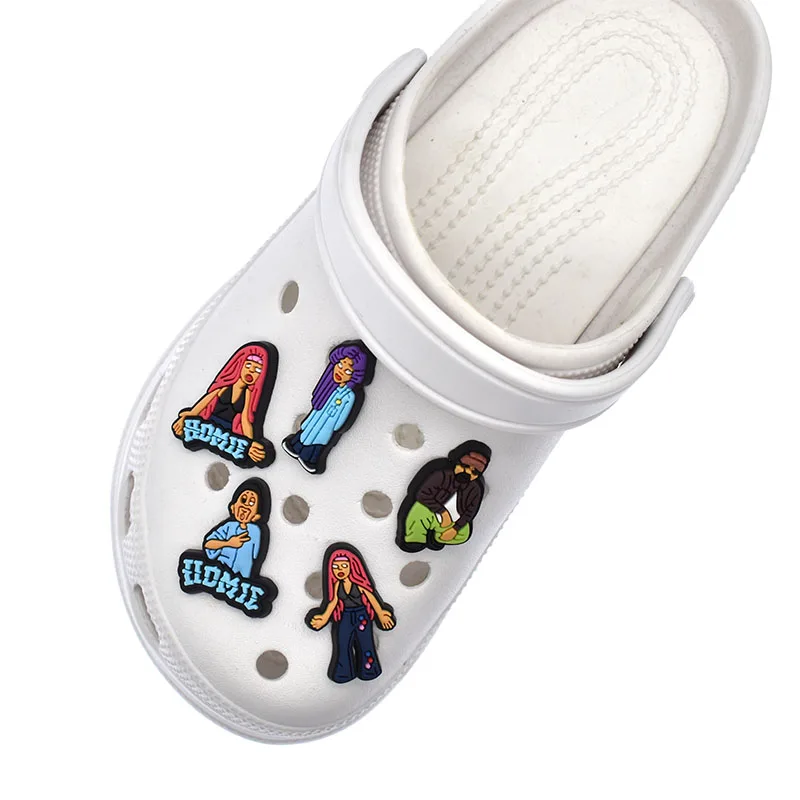 Custom Homie Shoe Accessories For Croc Sandal Pvc Sing Characters Croc Charms For Wholesale Croc Charm For Girly Gift Decoration