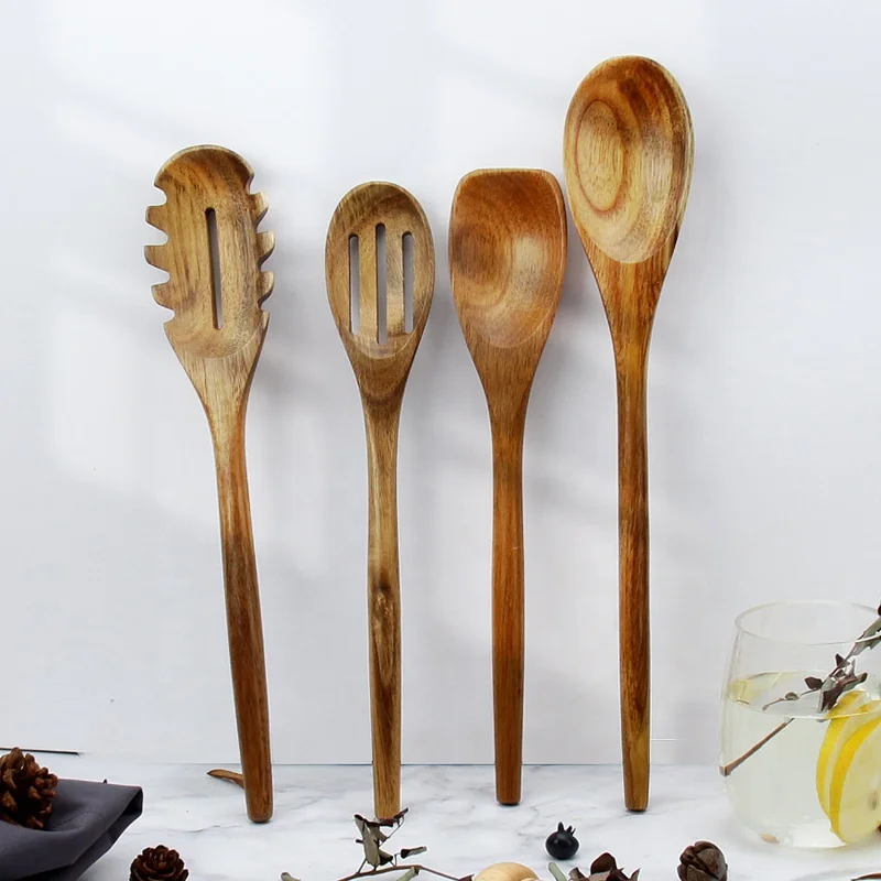 FLYWOD kitchen tools wooden kitchen accessories, acacia tableware, kitchen tools, cooking tools, cookware set