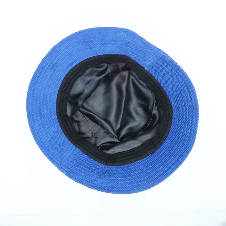 Top Quality Custom Hat Beanie Manufacturer Unisex Satin Lined Fishing Beach Outdoor Vacation Cotton Two-Tone Corduroy Bucket Hat