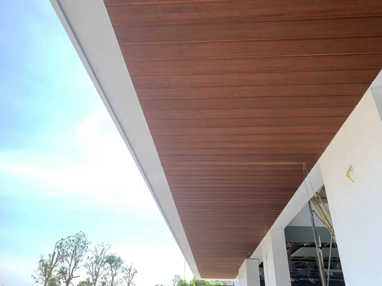 Outdoor solid bamboo wall cladding Fluted patterned wall panels Bamboo wood wall panel