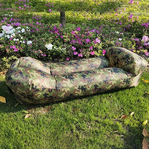 New Outdoor Air Sofa Fast Inflatable Laybag Lounger Beach Air Bed Folding Sleeping Bag Lazy Sofa