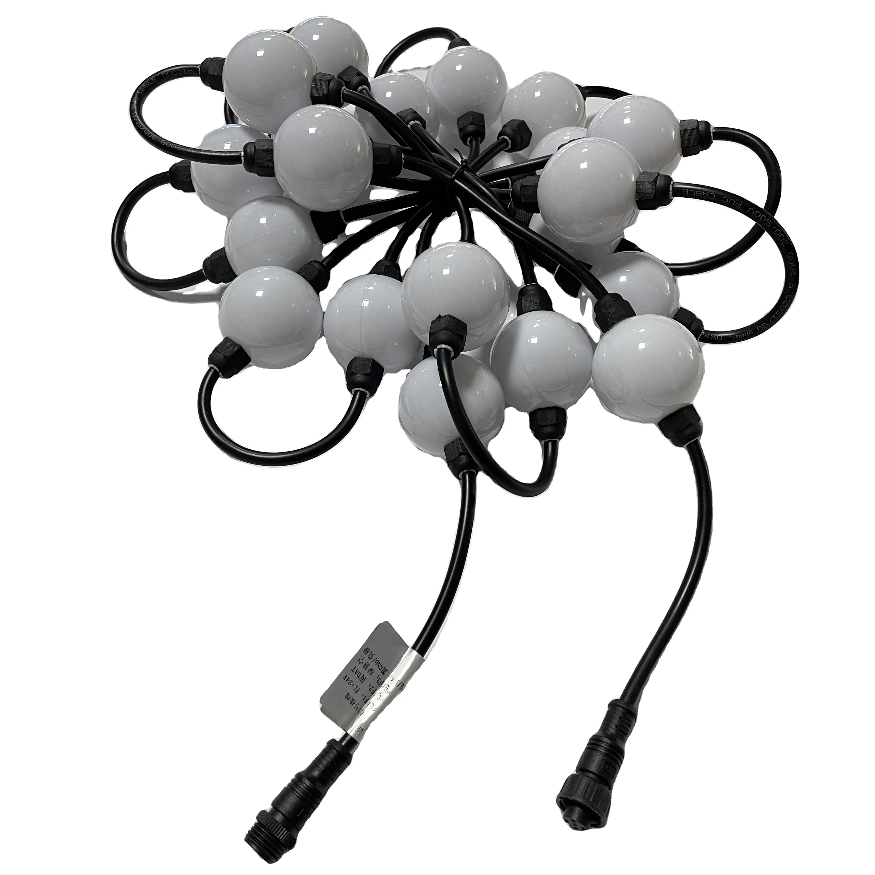 Наружный водонепроницаемый разъем Ws2801 ucs2904 2901 50 мм Dmx rgbw светодиодный пиксельный 3D шар