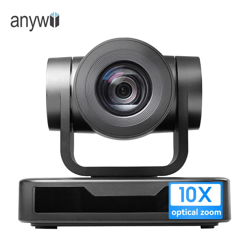 Anywii 4k 10x Ptz Video Conference Camera Live Streaming Camera 10x optical Zoom Ndi For Studio Church Live Streaming