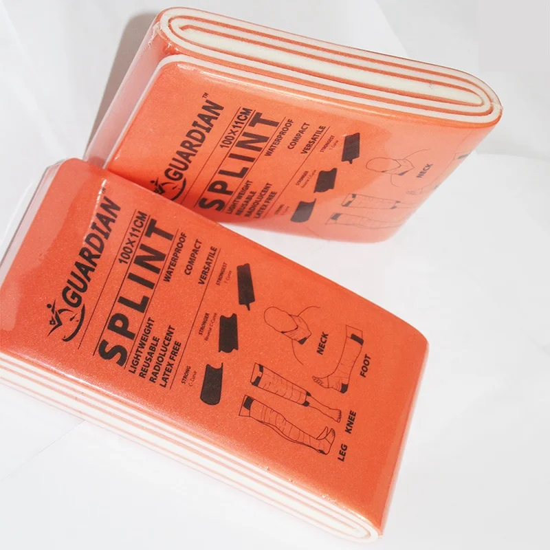 Flexible Traction Straight Medical Rigid Splint Aluminum and Foam Splint