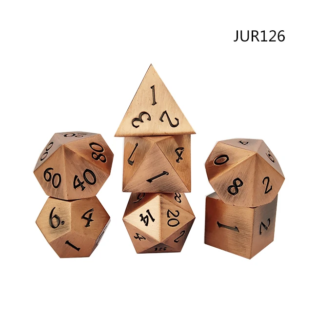 
Promotion gift sets silver reflective multicolor number fill gamle metal dice set polyhedral dice organizer 