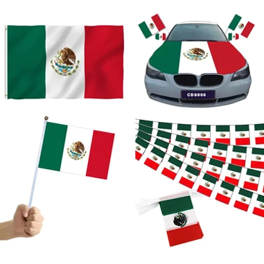 Promotional Product colombia bandera Wholesale High Quality Durable 3x5 ft 100%Polyester personalized custom Mexican flag