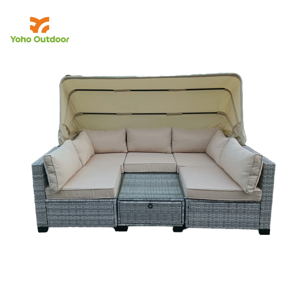 Modern High quality PE Rattan Garden Furniture Garden Furniture Outdoor 7pc Rattan Wicker Outdoor Sofa Set
