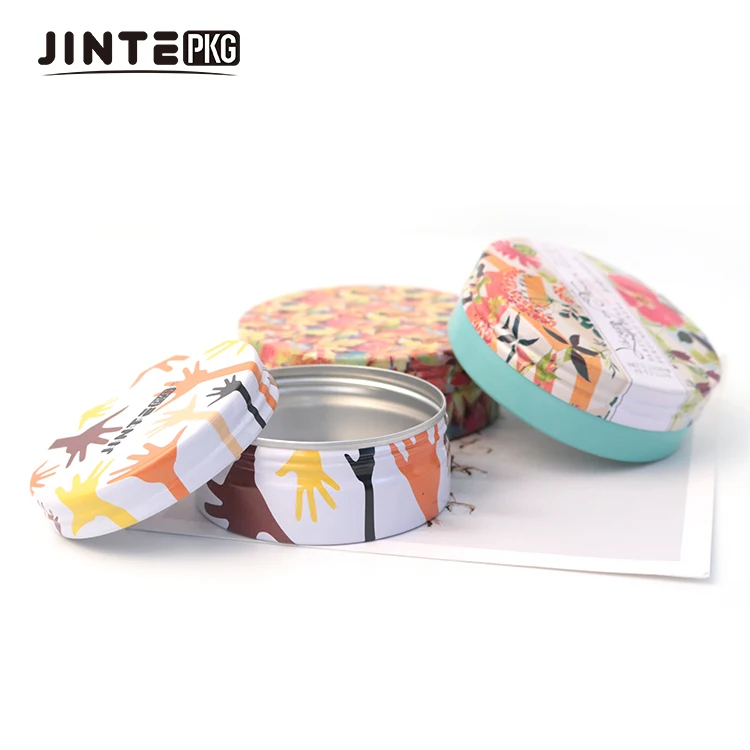 Empty Metal  2oz 4oz 5oz 6oz Round  Custom Cosmetic  Aluminum Candle Jars Aluminum Tin For Shoe Gel  Hand Hair Cream Jars