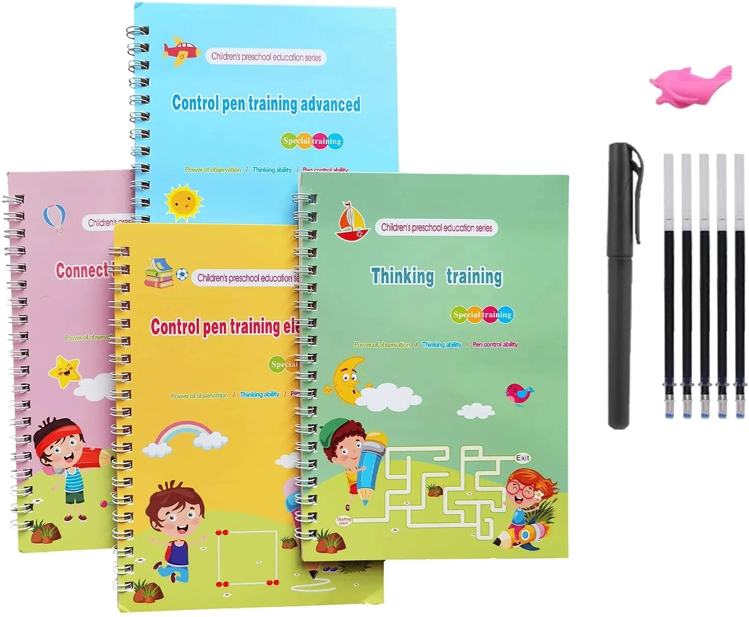 New Idea Baby Drawing Writing Training Logical Thinking Game Copybooks Montessori Children Toys Reusable Magic Book