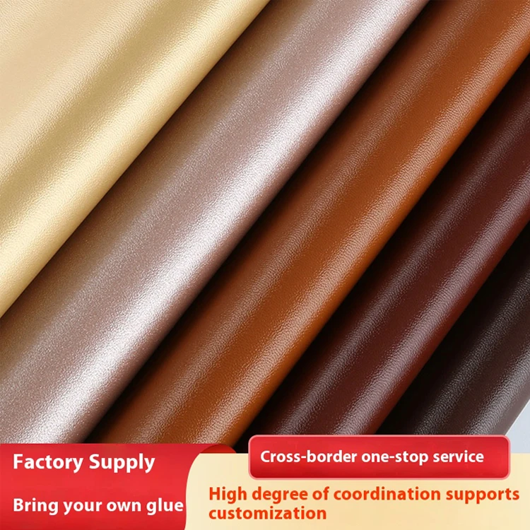 Waterproof Self-Adhesive Soft Sofa Artificial Synthetic Leather Material Fabric PU Sticker for Furniture Shoes Car Bag