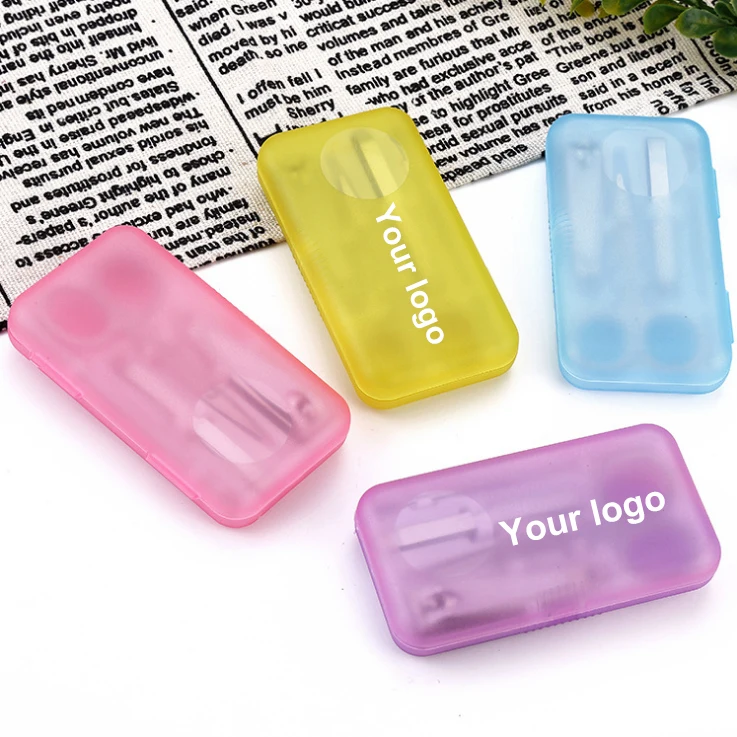 Wholesale factory price disposable 4 in 1 cheap colored mini Travel manicure kit toe nail clipper set