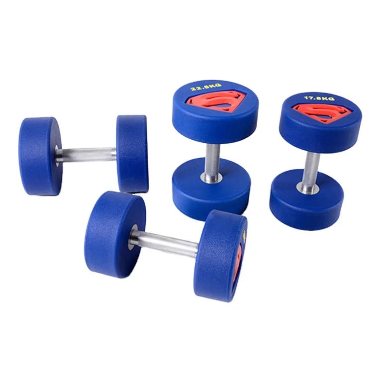 Hot Selling Captain America Gym Home Indoor Rubber Barbell Dumbbell