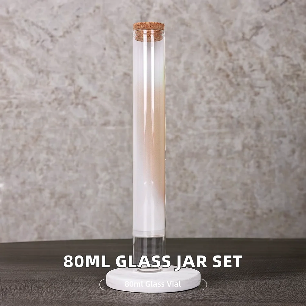 Cosmetic Packaging Medical Borosilicate Glass Vial Cork Lids 30ml Volume Diapers Tampons Acid Etched Kitchen Glass Jars Bottle