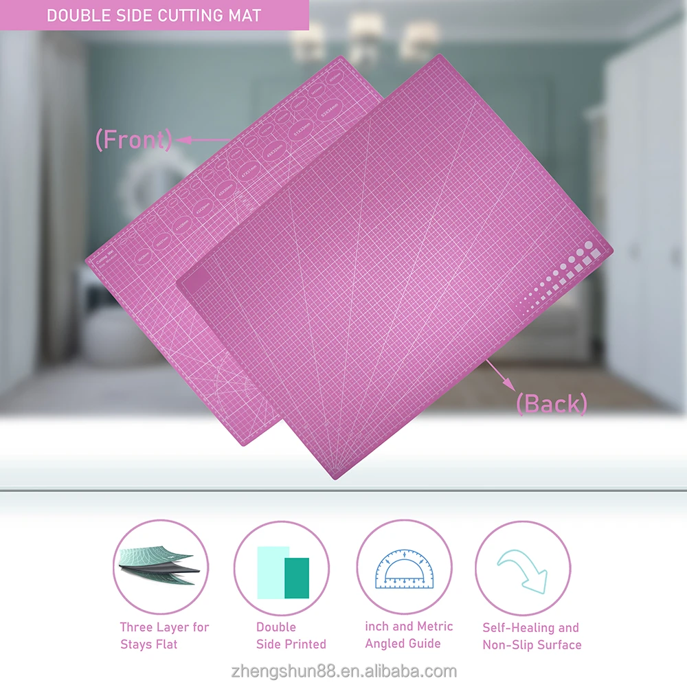 Self Healing PVC Grid Lines Plotter Cutting Flexible Cutting Mat A3 Size Cutting Mat